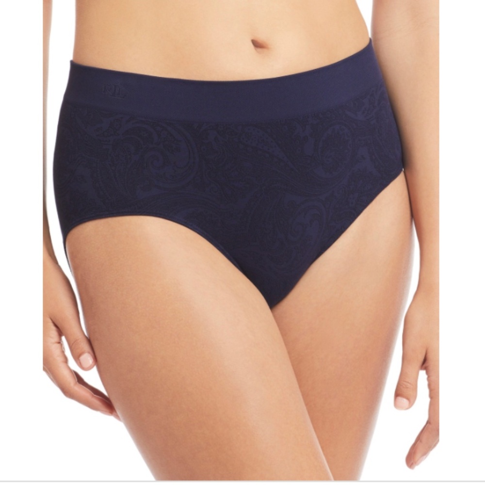 Lauren Ralph Lauren Women's Seamless Hipster Bikini Brief - Navy